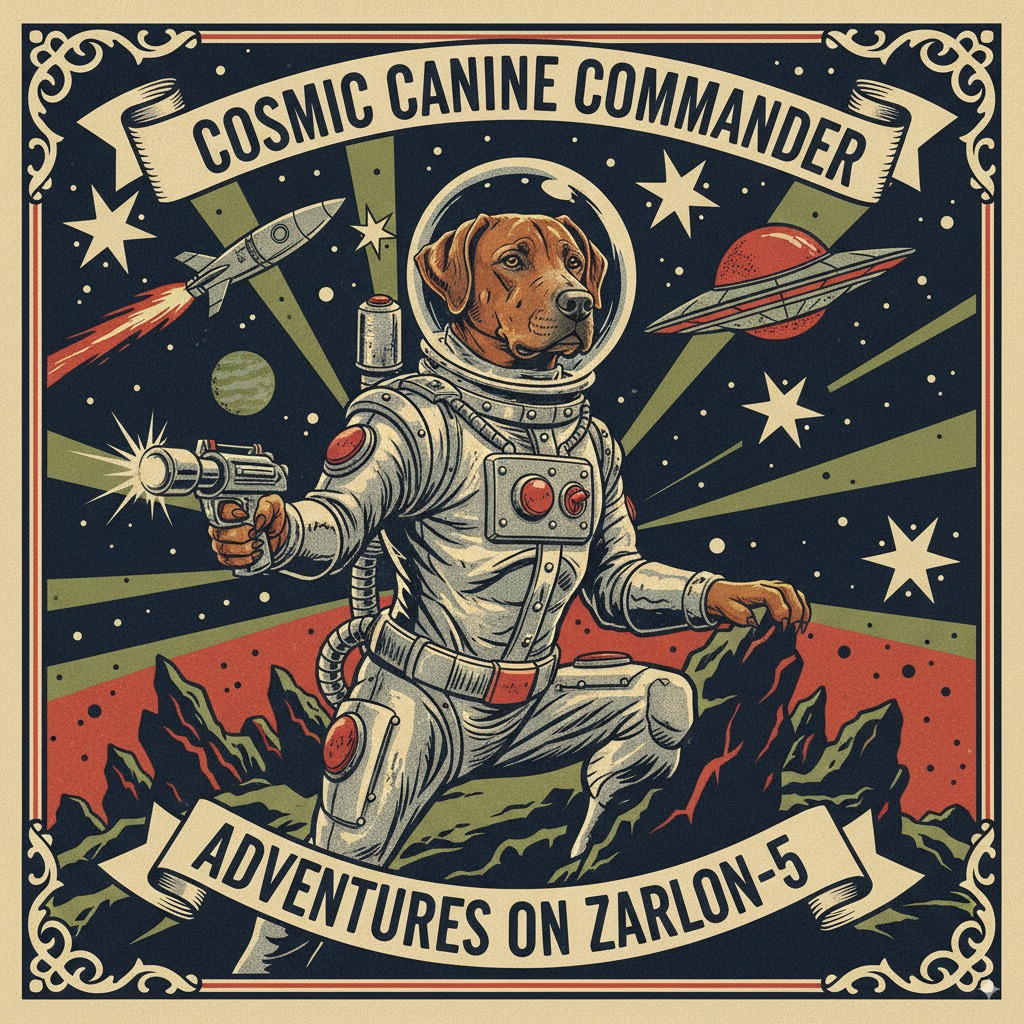 Retro Sci-Fi Poster style example